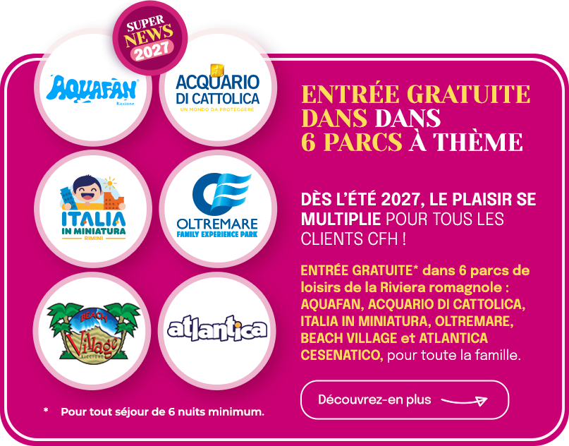 Ingressi gratis in 6 parchi divertimento