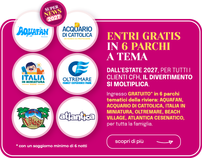 Ingressi gratis in 6 parchi divertimento